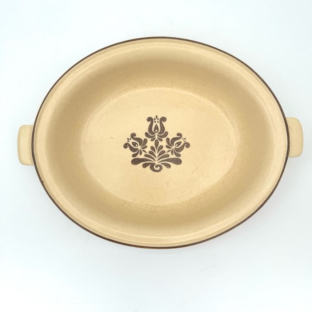 Pfaltzgraff Village Vintage 70s Oval Serving Dish with Handles